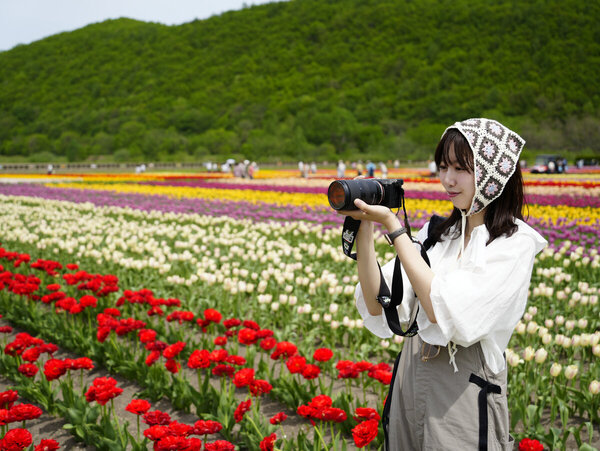 オホーツクでお花探しの旅！見ごろのチューリップと芝桜に囲まれて春爛漫　サムネイル