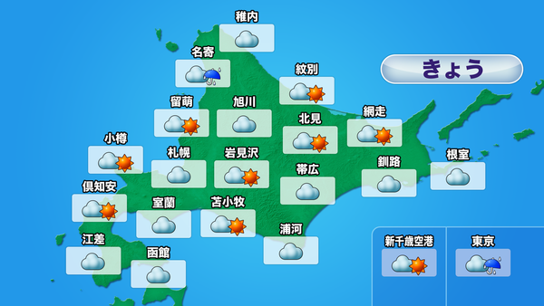 ７月１３日（月）北海道の天気　サムネイル